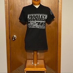 Harley Davidson Motorcycles Woman's Vneck Casual Tee Size Small